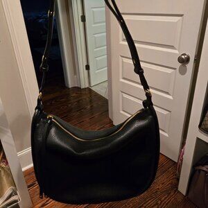 Aallyn Black Leather Marley Hobo
